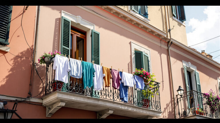 scopri se è permesso stendere i panni sul balcone visibile dalla strada e come rispettare il decoro architettonico nella tua zona.