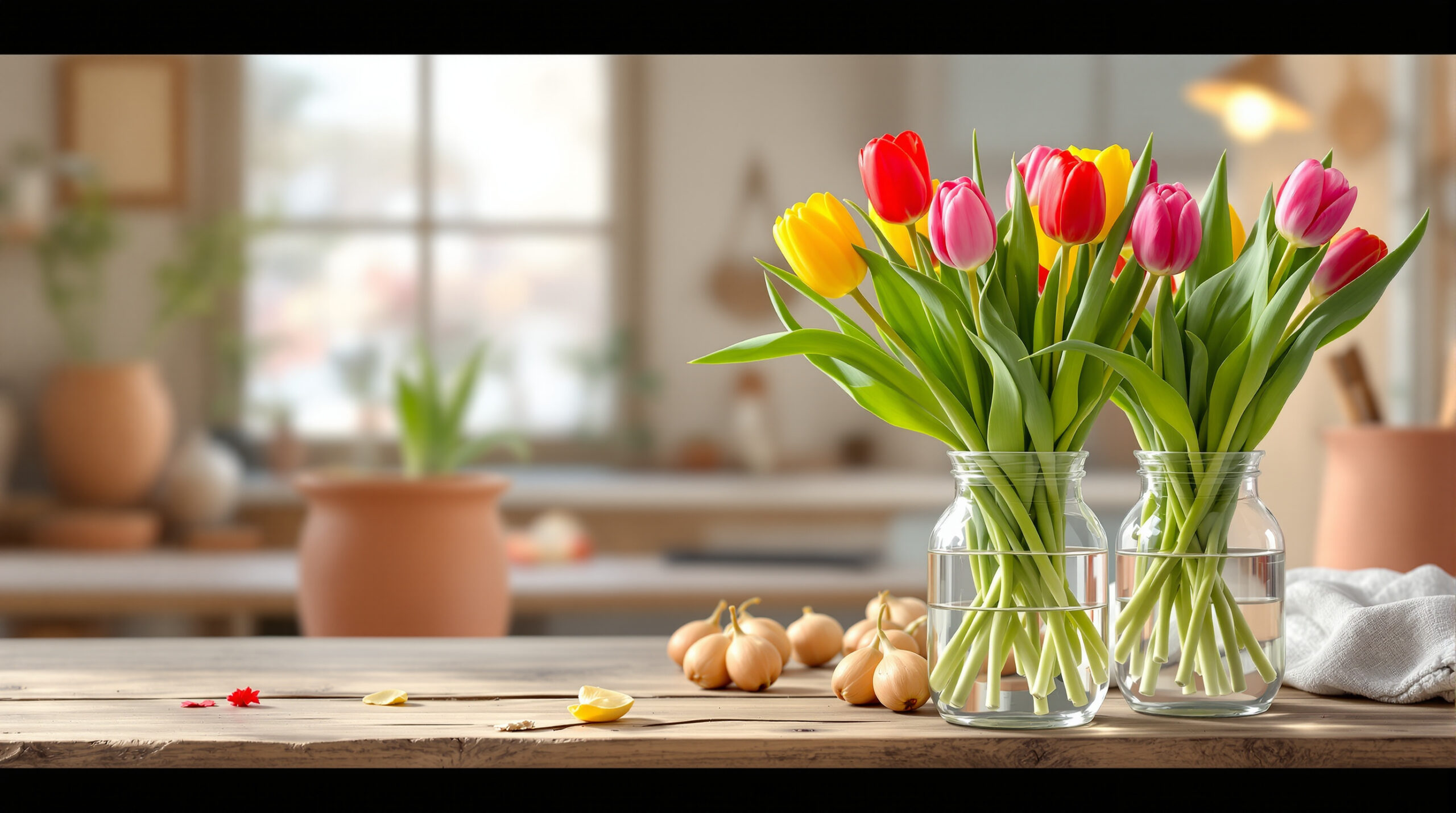 Forzare i bulbi di tulipano in acqua: la decorazione viva che sostituirà l’albero