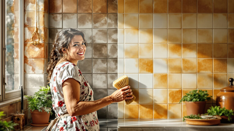 scopri come preparare una pasta fatta in casa efficace per eliminare le fughe delle piastrelle sporche e farle tornare bianche come nuove.