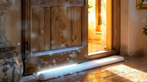 elimina subito gli spifferi sotto la porta d'ingresso con una soluzione efficace e economica da soli 5 euro per mantenere la tua casa calda e accogliente.